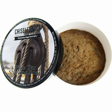 Pine Tar - Shaving Soap - Chiseled Face